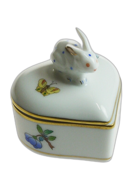 日本直邮Herend 赫伦德 VA 维多利亚 普通 心形盒 兔子 6112