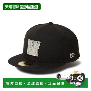 日本直邮NEW ERA 59FIFTY 线石徽章纽埃拉logo帽子 黑色