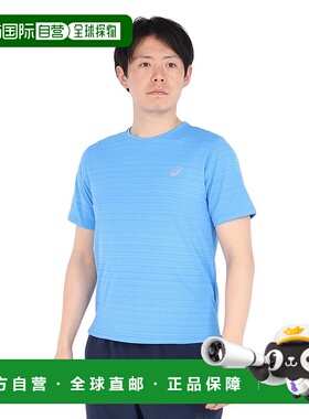 日潮跑腿ASICS亚瑟士 (男款） One Point 短袖T恤 蓝色3L 2013A36