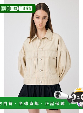 日本直邮MOUSSY TUCK SLEEVE 丹宁夹克 [MO1164EW035139] 米色