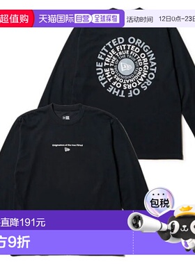 日本直邮NEW ERA Circle OOTTF 长袖运动T恤黑色常规版型14682684