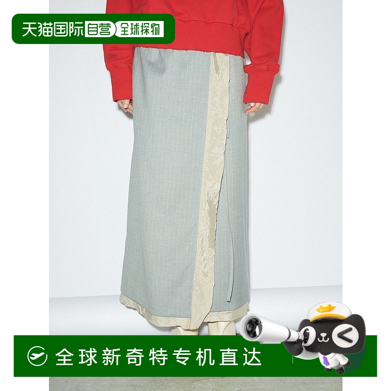 1h可退 日本直邮Htage女装条纹西装裙设计感拉链裙日常百搭 11252