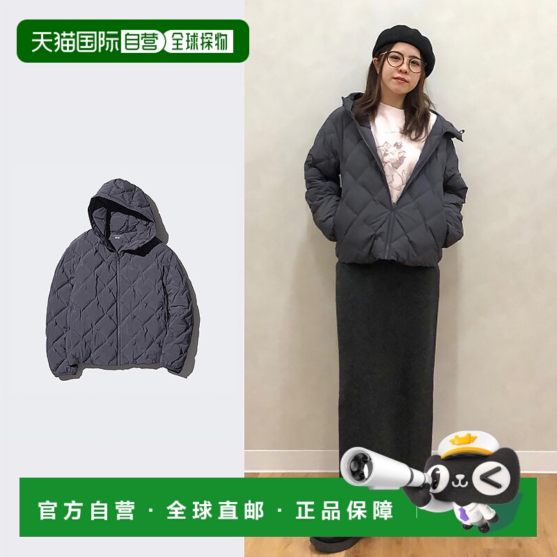 日潮跑腿UNIQLO优衣库 Puff Tech 派克大衣 08 DARK GRAY WOMEN X
