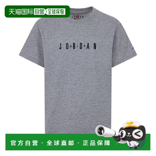 日本直邮JORDAN 男孩篮球T恤 95D634-GEH 灰色运动