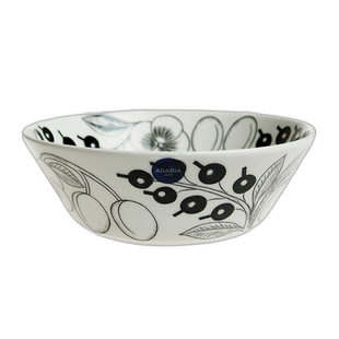 日本直邮ARABIA奥碧雅硕果系列黑色大碗17cm欧式结婚乔迁礼物