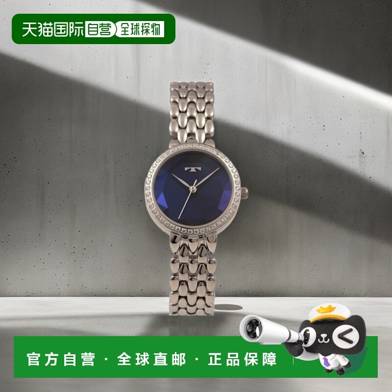 【日本直邮】TECHNOS天克诺石英手表宝蓝×银满天星切割镜面T9900