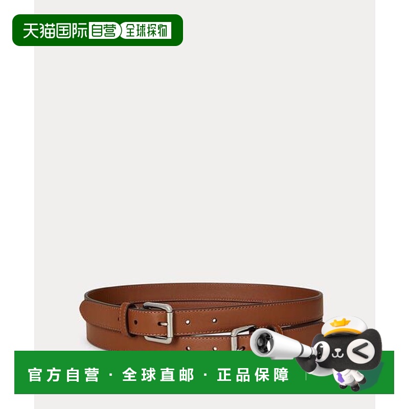日本直邮Ralph Lauren 皮革双扣堆叠宽腰带 [96530374]