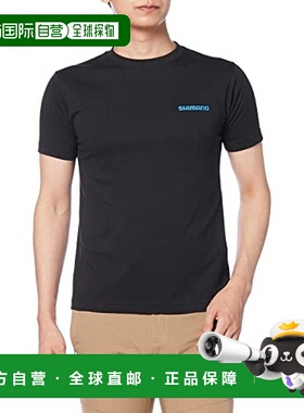 【日本直邮】禧玛诺 T恤衫 有机棉经典单品带品牌标志 黑色 WM码