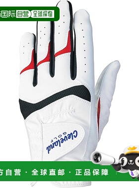 【日本直邮】邓禄普Cleveland男士高尔夫手套（左手）GGG-C002 白