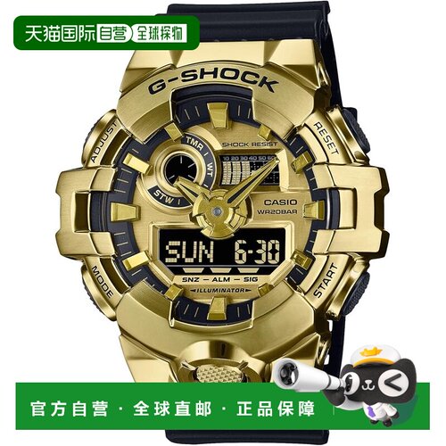 【日本直邮】G Shock卡西欧 男士手表 黑色/金色 GM-700G-9AJF