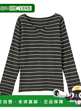 日本直邮GeeRA 带蕾丝V领针织上衣 [R04609EW10852]