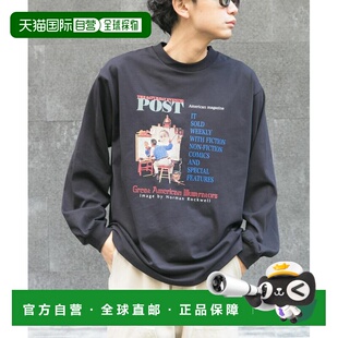 1h可退 日本直邮FORK&SPOON 男装宽松图形印花长袖T恤 DF26130101