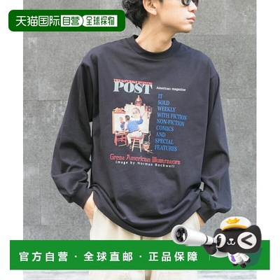 1h可退 日本直邮FORK&SPOON 男装宽松图形印花长袖T恤 DF26130101