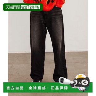 时尚 日本直邮beams 正品 男款 显瘦百搭 纯色中腰宽松直筒牛仔裤