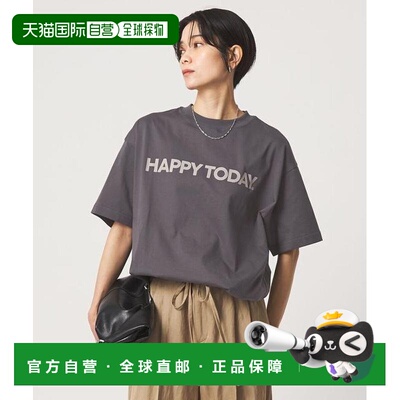 1h可退 日本直邮green label relaxing 下摆褶皱 Logo T恤