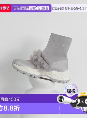 日本直邮RANDA 2WAY视觉单元运动鞋 黑色厚底松糕鞋 RA041BW15021