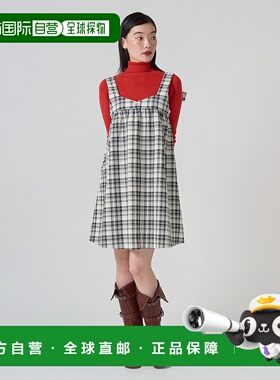 1h可退 日本直邮TINA：JOJUN 女士格纹背带蝴蝶结连衣裙 tnj34109