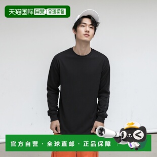 1h可退 日本直邮COMOLI 男女同款 全棉羊绒 长袖T恤 左右文字印花