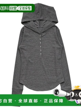 1h可退 日本直邮select MOCA 条纹连帽长袖T恤帽衫