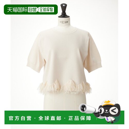 1h可退 日本直邮PORTS PURPLE 女士 蕾丝下摆针织衫 6517703