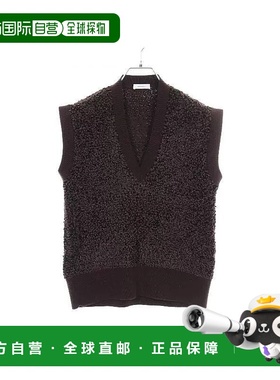 日本直邮中古Ferragamo菲拉格慕女A级95新vest背心尼龙上衣棕色