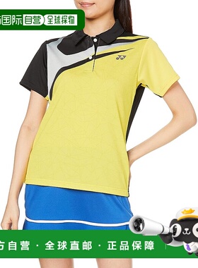 【日本直邮】尤尼克斯 女士运动半袖衫 20608 浅黄色新款