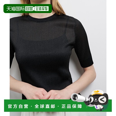 1h可退 日本直邮LANVIN en Bleu 女装 华丽拉姆纤维 半袖针织衫