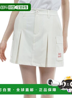 日本直邮Admiral GOLF 女士高尔夫后背酒窝褶塔克短裙 ADLA428-WH