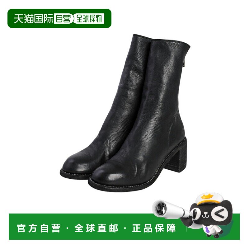 日本直邮GUIDI [女士] 高跟靴 - Soft Horse 全粒面黑色 - M88-So