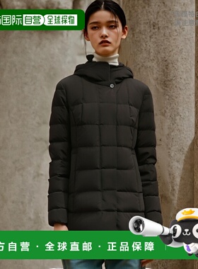 日本直邮Woolrich 羽绒服外套蓬松 Prescott 大衣黑色女士 WOOLRI