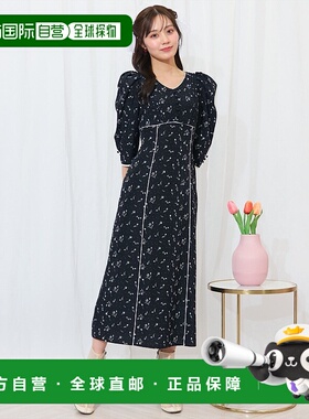 1h可退 日本直邮WILLSELECTION 女士花卉点缀修身V领连衣裙 20082