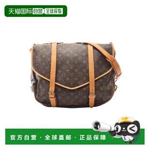 日本直邮中古LV路易威登女包A级95新Saumur 43Saumur 43斜挎包