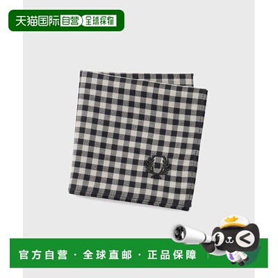 日本直邮FRED PERRY男女同款全棉先染格纹手帕 F20007