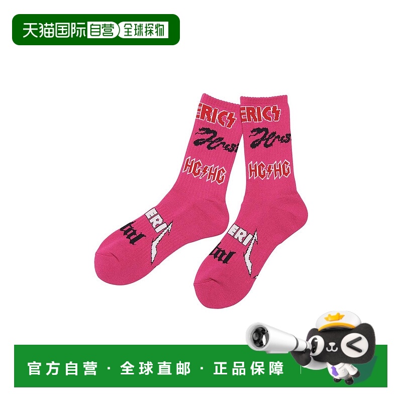 1h可退 日本直邮HYSTERIC GLAMOUR 男士 金属logo图案 时尚运动袜