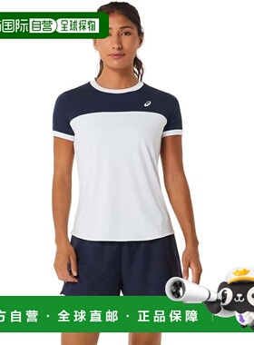 【日本直邮】亚瑟士 运动速干半袖 2042A262 102(亮白色/午夜蓝)