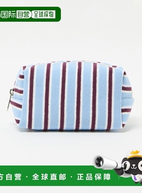 1h可退 日本直邮Unfold 女装 条纹毛巾面料大容量笔袋 多功能收纳