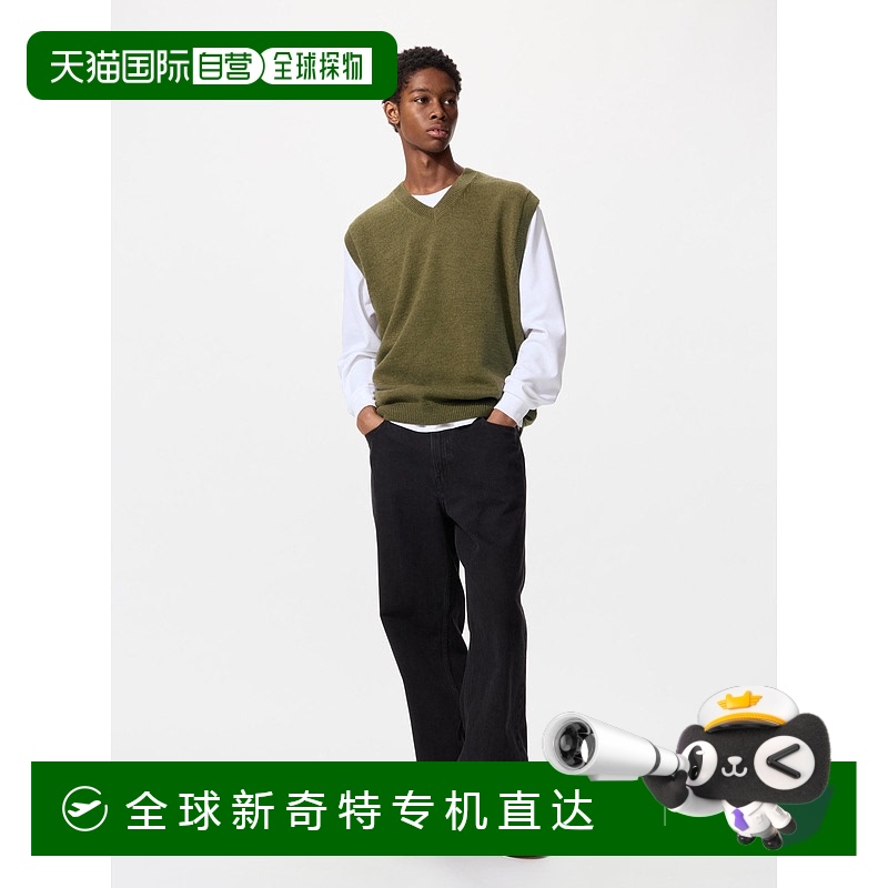 日本直邮UNIQLO 针织V领背心