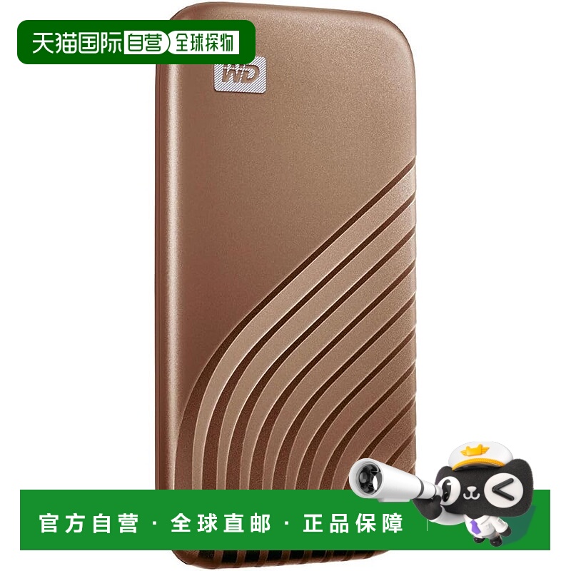 【日本直邮】西部数据外置SSD内存卡 2TB金USB3.2 Gen21050 MB/秒