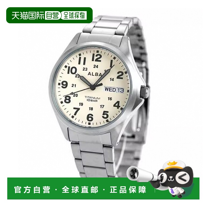 日本直邮SEIKO ALBA 男士手表品牌日历钛 AQPJ401 SEIKO ALBA 石