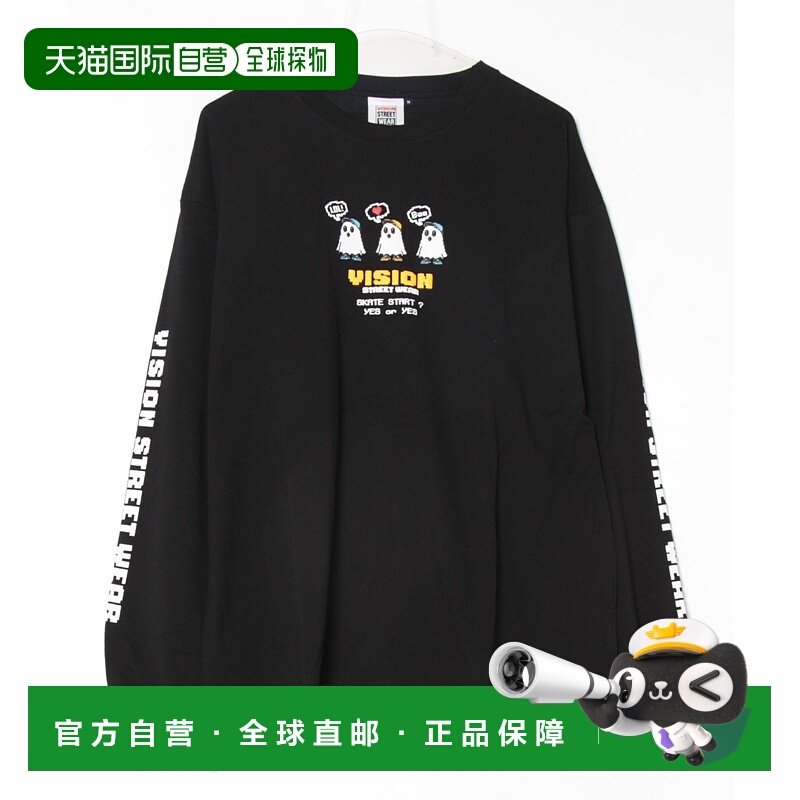 1h可退 日本直邮VISION STREET WEAR 男女同款像素幽灵图案长袖T