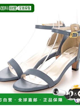 日本直邮Menue 5厘米跟带脚踝绑带凉鞋 ME8623BW00564