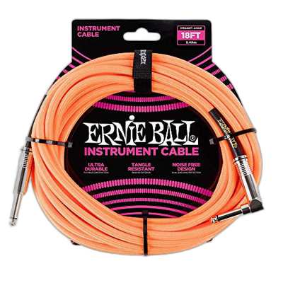 【日本直邮】厄尼鲍尔乐器用屏蔽电缆6084 18英尺BRAIDED 5.49m荧