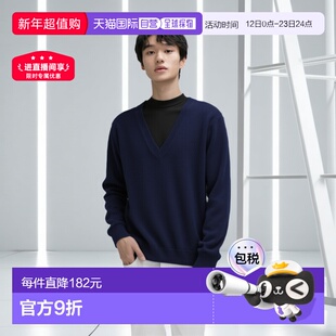 日本直邮Uniqlo Cashmere V领针织衫 465736优衣库羊绒羊毛宽松