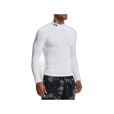 日本直邮UNDER ARMOR 压缩长袖衬衫男白色运动内长袖 1366072-100