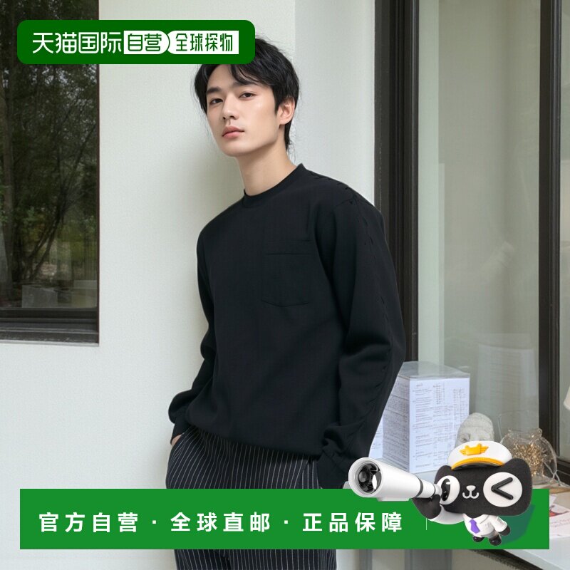 日本直邮Los Angeles Apparel 男士长袖口袋 T 恤裁剪衫黑色 LosA