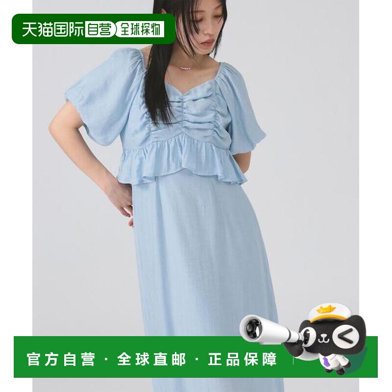 Ray BEAMS 荷叶边设计 泡泡袖 连衣裙短裙 【付后1h可退】