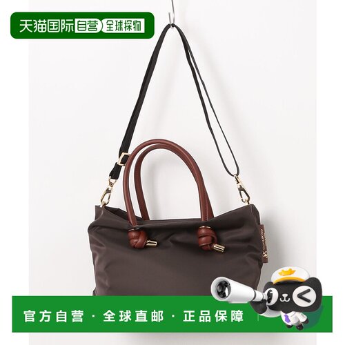 1h可退 日本直邮VIOLA d'ORO 女士 尼龙x牛床革 托特包 小号 V-21