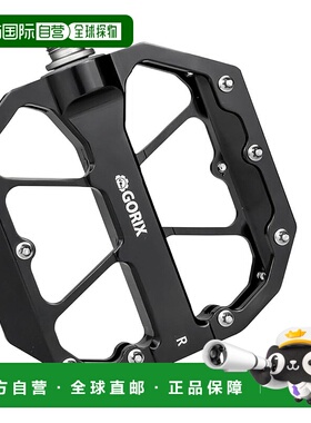 【日本直邮】GORIX 自行车平踏板 GX-FX961 宽版滑顺黑色