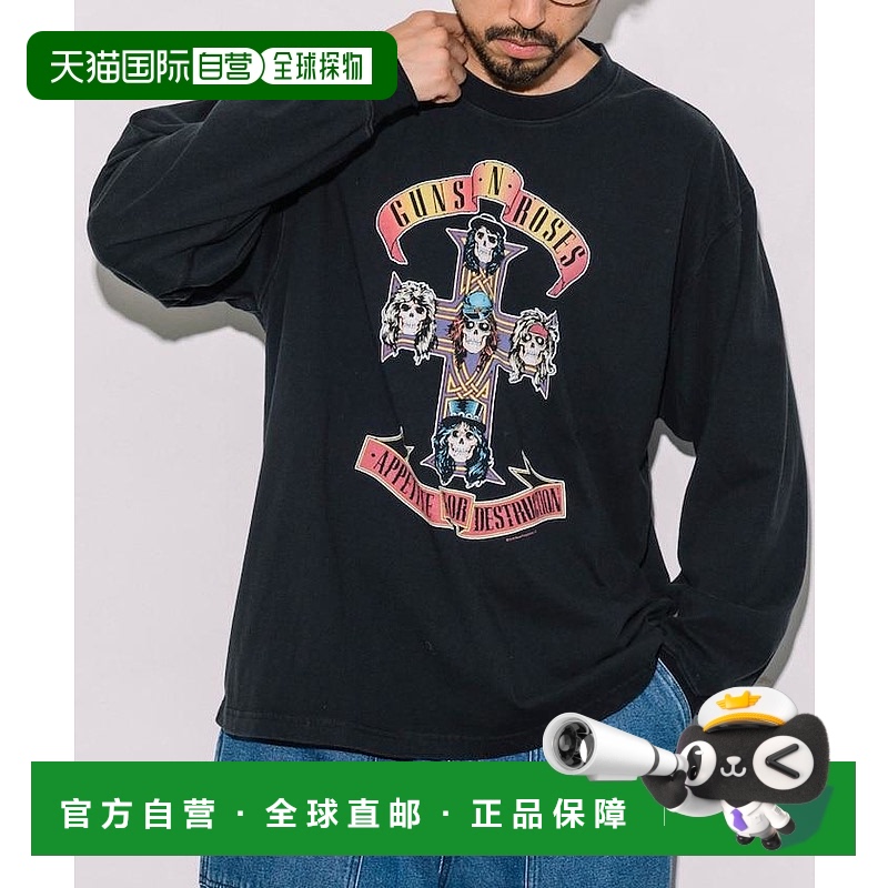 1h可退 日本直邮FREAK'S STORE 男装 加大版型前方印花长袖T恤 10