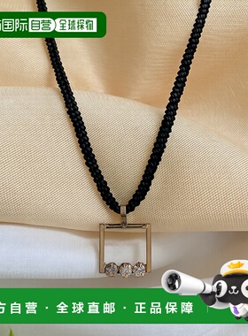 1h可退 日本直邮cui-cui 女装 钻石3石 K10YG 方形吊坠项链 78381